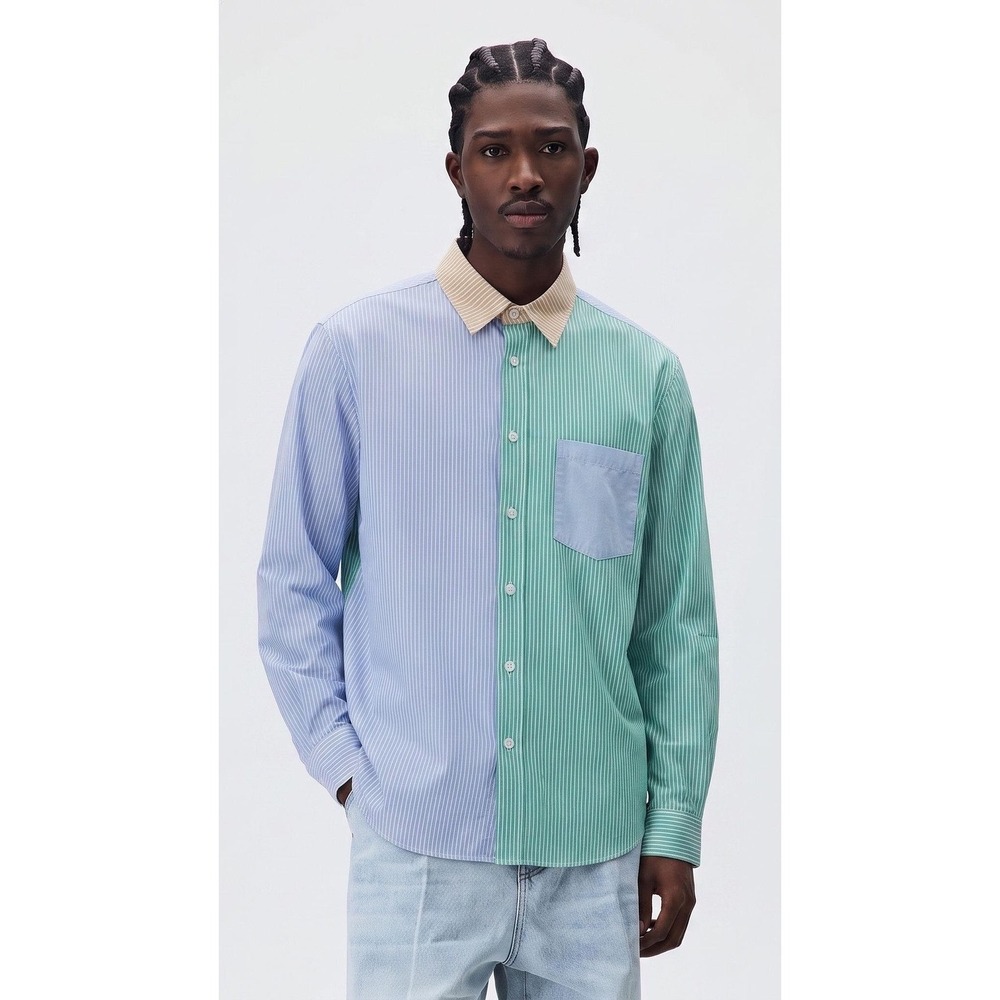 Kith Berkeley Button Down Prestige Colorblock Striped Shirt Mens Size M SS2023